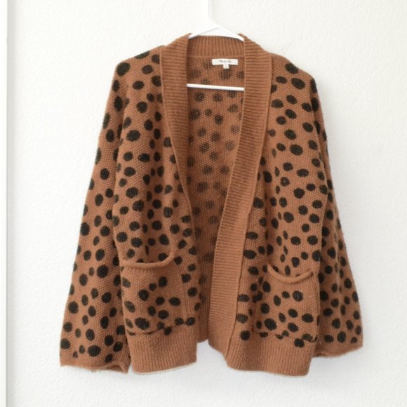 Madewell Sweaters - Madewell Leopard Dot Cardigan Sweater Small